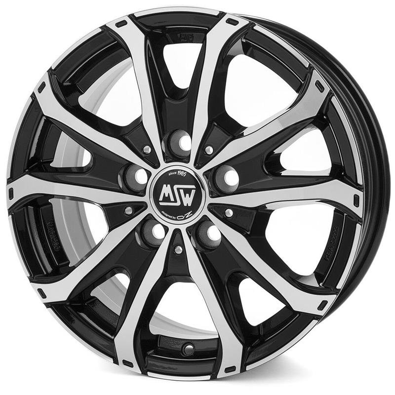 MSW 48 VAN (Max Load: 1300 kg) R17 7J 5x130 ET68 CB78.1 Gloss Black Full Polished