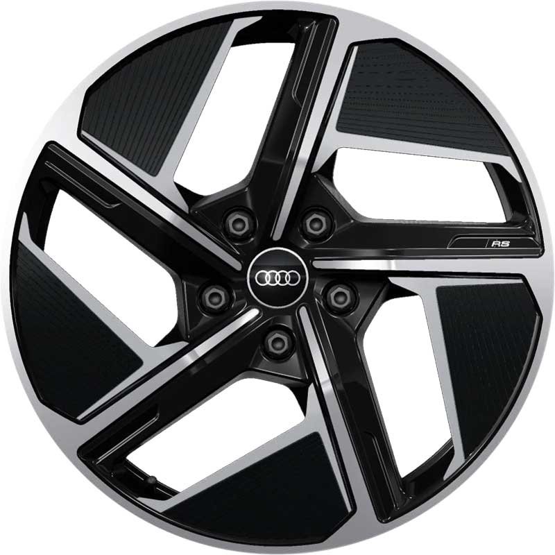 OE Audi 4J3071490BAX1 R20 9J 5x130 ET54 CB71.6 Matt Antharcite Polished